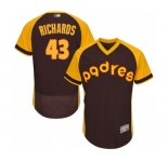 Men's San Diego Padres #43 Garrett Richards Brown Alternate Cooperstown Authentic Collection Flex Base Baseball Jersey