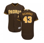 Men's San Diego Padres #43 Garrett Richards Brown Alternate Flex Base Authentic Collection Baseball Jersey
