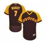 Men's San Diego Padres #7 Manuel Margot Brown Alternate Cooperstown Authentic Collection Flex Base Baseball Jersey