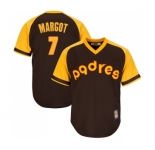 Men's San Diego Padres #7 Manuel Margot Replica Brown Alternate Cooperstown Cool Base Baseball Jersey