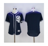 Men's San Diego Padres Blank Majestic Navy Flexbase Authentic Collection Team Jersey