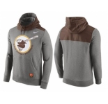 Men's San Diego Padres Nike Gray Cooperstown Collection Hybrid Pullover Hoodie
