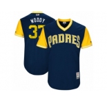 Men's San Diego Padres Travis Wood #37 Woody Majestic Navy 2017 Players Weekend Authentic Jersey