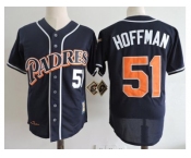 Mitchell And Ness 1998 San Diego Padres #51 Trevor Hoffman Navy Blue Throwback Stitched Baseball Jersey