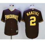 San Diego Padres #2 Johnny Manziel Coffee New Cool Base Stitched MLB Jersey