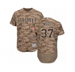 San Diego Padres #37 Travis Wood Authentic Camo Alternate 2 Cool Base MLB Jersey