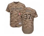 San Diego Padres #37 Travis Wood Authentic Camo Alternate 2 Cool Base MLB Jersey
