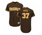 San Diego Padres #37 Travis Wood Brown Flexbase Authentic Collection MLB Jersey