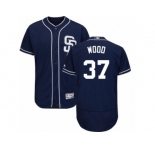 San Diego Padres #37 Travis Wood Navy Blue Flexbase Authentic Collection MLB Jersey
