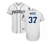 San Diego Padres #37 Travis Wood White Flexbase Authentic Collection MLB Jersey