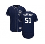San Diego Padres #51 Trevor Hoffman Navy Blue Flexbase Authentic Collection Stitched MLB Jersey