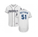 San Diego Padres #51 Trevor Hoffman White Flexbase Authentic Collection Stitched MLB Jersey