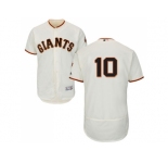 Men San Francisco Giants #10 Evan Longoria Cream Flexbase Authentic Collection Stitched MLB Jersey