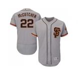 Men San Francisco Giants #22 Andrew McCutchen Grey Flexbase Authentic Collection Road 2 Stitched MLB Jersey