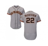 Men San Francisco Giants #22 Andrew McCutchen Grey Flexbase Authentic Collection Road Stitched MLB Jersey