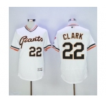 Men San Francisco Giants #22 Will Clark Majestic White Flexbase Authentic Collection Cooperstown Player Jersey