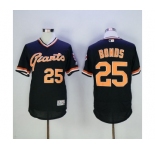Men San Francisco Giants #25 Barry Bonds Majestic Black Flexbase Authentic Collection Cooperstown Player Jersey