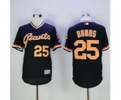 Men San Francisco Giants #25 Barry Bonds Majestic Black Flexbase Authentic Collection Cooperstown Player Jersey