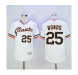 Men San Francisco Giants #25 Barry Bonds Majestic White Flexbase Authentic Collection Cooperstown Player Jersey
