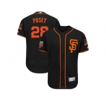 Men San Francisco Giants #28 Buster Posey Majestic Black 2018 Spring Training Flex Base Player Jersey