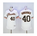 Men San Francisco Giants #40 Madison Bumgarner Majestic White Flexbase Authentic Collection Cooperstown Player Jersey