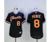Men San Francisco Giants #8 Hunter Pence Majestic Black Flexbase Authentic Collection Cooperstown Player Jersey