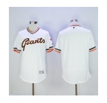 Men San Francisco Giants Blank Majestic White Flexbase Authentic Collection Cooperstown Jersey