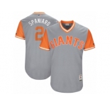 Men's 2017 Little League World Series Giants #2 Denard Span Spaniard Gray Jersey