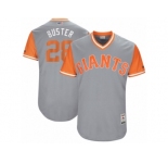 Men's 2017 Little League World Series Giants #28 Buster Posey Buster Gray Jersey
