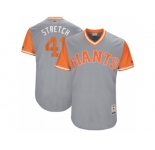 Men's 2017 Little League World Series Giants #41 Mark Melancon Stretch Gray Jersey