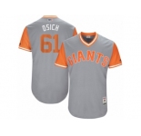 Men's 2017 Little League World Series Giants #61 Josh Osich Osich Gray Jersey