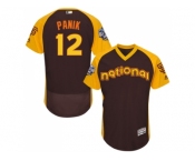 Men's Majestic San Francisco Giants #12 Joe Panik Brown 2016 All-Star National League BP Authentic Collection Flex Base MLB Jersey