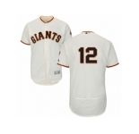 Men's Majestic San Francisco Giants #12 Joe Panik Cream Flexbase Authentic Collection MLB Jersey