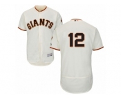 Men's Majestic San Francisco Giants #12 Joe Panik Cream Flexbase Authentic Collection MLB Jersey