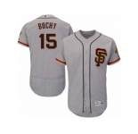 Men's Majestic San Francisco Giants #15 Bruce Bochy Gray Flexbase Authentic Collection MLB Jersey