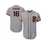Men's Majestic San Francisco Giants #16 Angel Pagan Gray Flexbase Authentic Collection MLB Jersey