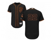 Men's Majestic San Francisco Giants #22 Will Clark Black Flexbase Authentic Collection MLB Jersey