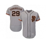 Men's Majestic San Francisco Giants #29 Jeff Samardzija Gray Flexbase Authentic Collection MLB Jersey