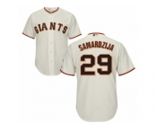 Men's Majestic San Francisco Giants #29 Jeff Samardzija Replica Cream Home Cool Base MLB Jersey