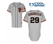 Men's Majestic San Francisco Giants #29 Jeff Samardzija Replica Grey Road 2 Cool Base MLB Jersey