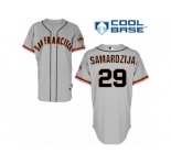Men's Majestic San Francisco Giants #29 Jeff Samardzija Replica Grey Road Cool Base MLB Jersey