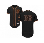 Men's Majestic San Francisco Giants #36 Gaylord Perry Black Flexbase Authentic Collection MLB Jersey