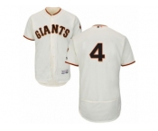 Men's Majestic San Francisco Giants #4 Mel Ott Cream Flexbase Authentic Collection MLB Jersey