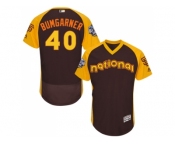 Men's Majestic San Francisco Giants #40 Madison Bumgarner Brown 2016 All-Star National League BP Authentic Collection Flex Base MLB Jersey