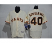 Men's Majestic San Francisco Giants #40 Madison Bumgarner Cream Flexbase Authentic Collection MLB Jersey