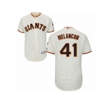 Men's Majestic San Francisco Giants #41 Mark Melancon Cream Flexbase Authentic Collection MLB Jersey