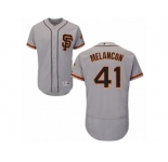 Men's Majestic San Francisco Giants #41 Mark Melancon Gray Flexbase Authentic Collection MLB Jersey