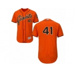 Men's Majestic San Francisco Giants #41 Mark Melancon Orange Flexbase Authentic Collection MLB Jersey