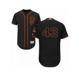 Men's Majestic San Francisco Giants #43 Ricky Romero Black Flexbase Authentic Collection MLB Jersey