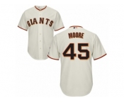 Men's Majestic San Francisco Giants #45 Matt Moore Replica Cream Home Cool Base MLB Jersey
